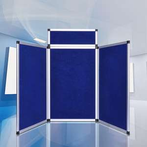   Tabletop 3 Panel +Header Trade Show Display Presentation Banner Blue