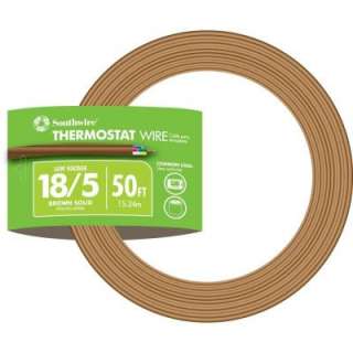 Southwire 50 ft. Brown 18 5 Thermostat Wire 64169642 