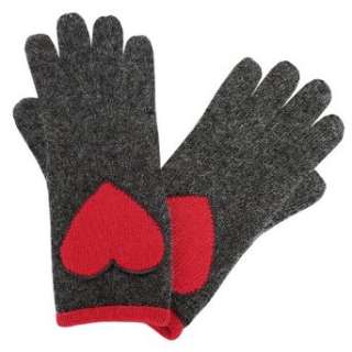 MOSCHINO Handschuhe grau grosses Herz M.DG022: .de: Bekleidung