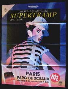 Supertramp 1983 concert poster Paris France Parc Sceaux  