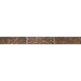   in. x 13 in. Multi/Metallic Porcelain Listello Floor and Wall Tile