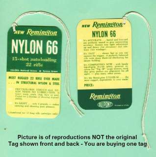 Remington Nylon 66 Factory Hang Tag R  