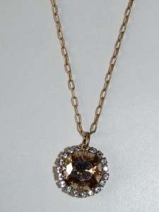 Catherine Popesco French Champagne Crystal Necklace  