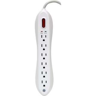GE 6 Outlet Surge Strip, 3 Ft. Cord, 540 Joules, White 14705 at The 