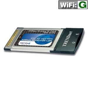 TRENDnet TEW 421PC PCMCIA Wireless Network Adapter   54Mbps, 802.11g 