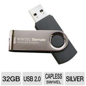 Wintec 3FMUSBN32GWB R FileMate Swivel USB Drive   32GB, USB 2.0, 256 