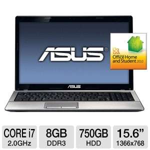ASUS A53SV XC1 Laptop Computer   Intel Core i7 2630QM 2.0GHz, 8GB DDR3 