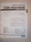 Yamaha Service Manual~CDX 450​/450E CD Disc Player