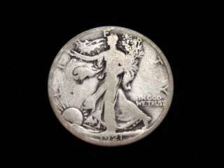 Desirable 1921 D Liberty Walking Siver Half Dollar. Original. Better 