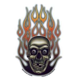Aufkleber Mikes Flaming Skull Totenkopf Sticker (Nr. 1278): .de 