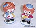 Porcelain Raggedy Ann and Andy Dolls 5 inches tall set