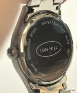 New LOIS HILL Womens Pink/Peach Sterling Alternating Links Automatic 
