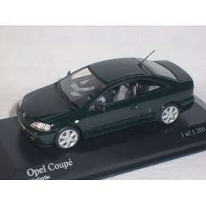 OPEL ASTRA G COUPE GRÜN 1/43 MINICHAMPS MODELLAUTO MODELL AUTO 