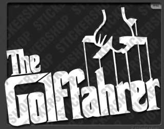 0192  Aufkleber THE GOLFFAHRER • VW Golf 2 3 4 5 6 Fun Sticker 