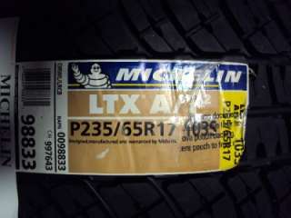 MICHELIN LTX A/T2 235/65R17 103S BRAND NEW TIRE!!  