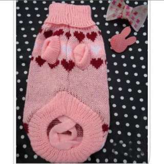 Pet Clothes Winter Dog Cat Clothes Knitted Jumper Sweater  