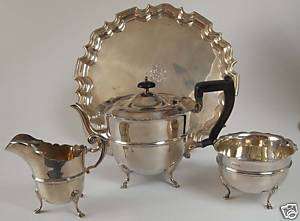 Antikes Silber Tee Service in 925 er Silber 4 Teile  