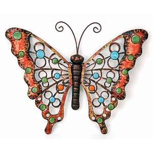 Schmetterling zum Hängen Wandbild Hänger Bild Metall B 52 cm:  