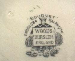 Woods   Burslem, England BOUQUET Lidded Vegetable Bowl  