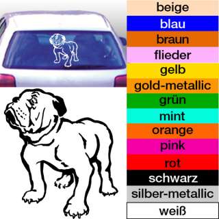 Aufkleber Autoaufkleber Hund Englische Bulldogge (S33)  