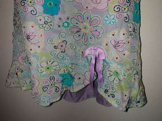 Floral Sequin Print NANETTE LEPORE Silk Skirt Bow 8  