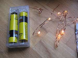 Micro LED Lichterkette Kupfer mit Batterie betrieben Dekoration 