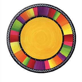Fiesta Mexican Party STRIPES DESSERT CAKE PLATES   NEW!  