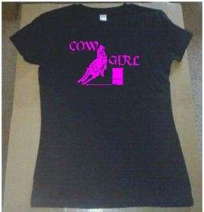 COWGIRL UP BARREL RACING RACER T SHIRT CLOTHING PINK  