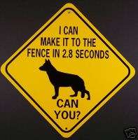 GERMAN SHEPHERD TO FENCE IN 2.8 SEC CAN YOU? Alum Dog Sign Wont rust 