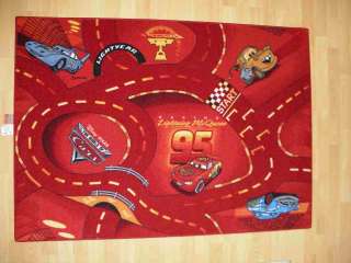 Disney Cars Teppich 95x133cm Rot zur Bettwäsche Kinder  