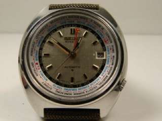 NOS 1973 SEIKO 6117 6409 WORLD TIME AUTOMATIC WATCH.  