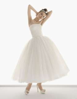   White/Ivory Short Tulle Cheap Wedding Dress Bridal Gown Size IN STOCK