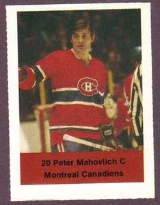 1974 75 Acme Loblaws Hockey Peter Mahovlich Montreal Canadiens  
