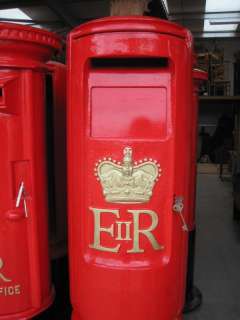   ER Royal Mail Cast Iron Red Pillar Box   reclaimed Post Box  