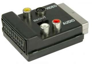 SCART to AV Adapter Plug 3 x Phono SVideo Switched  