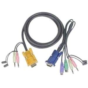  Aten Keyboard / mouse / video / audio cable. 10FT PS2 KVM 