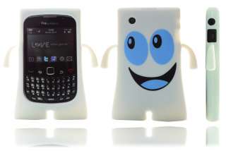 For BlackBerry Curve 8520/9300 Happy Face Silicone Skin Case/Cover 