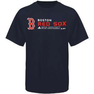  adidas Boston Red Sox Youth Navy Blue Diamond Edge T shirt 