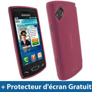 Rose Coque Gel TPU pour Samsung Wave 2 S8530 Android Portable Housse 
