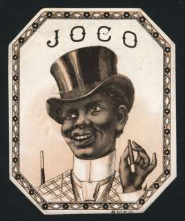 Dapper Victorian Negro Smoking Vintage Cigar Label Art  