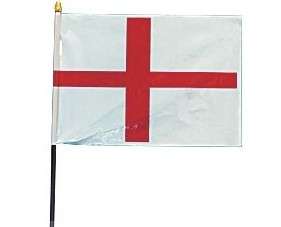 St George Englang Hand Flag 12x18 Football Match Game Royal 