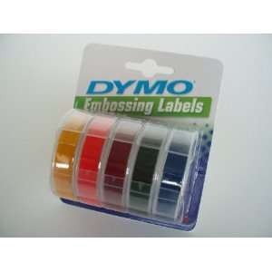  Dymo Glossy Embossing Label Refills  5 Pack  [Primary 