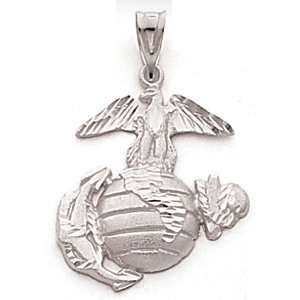  1in USMC Insignia Pendant   Sterling Silver Jewelry
