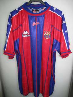 VINTAGE Barcelona 97/98 home shirt NO.11 RIVALDO S/S XL  