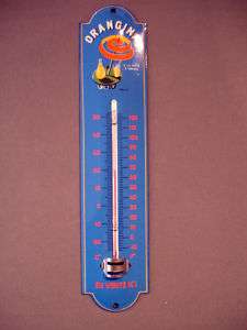   PLAQUE EMAILLEE thermometre ORANGINA PULPE orange bar ENAMELED 