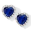   ™ and Created Sapphire Sterling Silver Heart Ring 