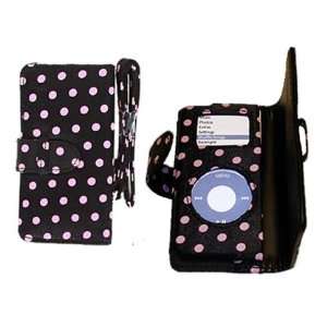   iPod Nano Case   Black with Pink Polka Dots  Players & Accessories