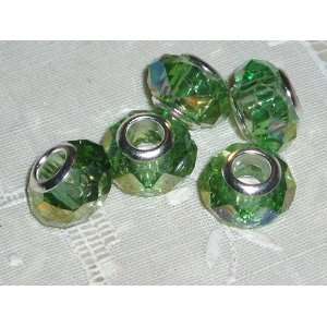  Peridot AB Faceted Crystal Add A Bead Rondelle Arts 