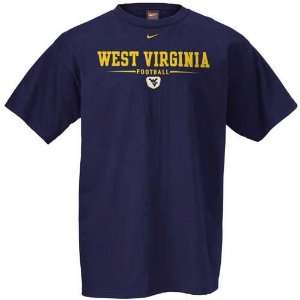  Nike West Virginia Mountaineers Navy Practice T shirt 