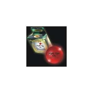 NIGHT FLYER CONSTANT ON RETAIL PACKAGED LIGHTED RED GOLF BALL  